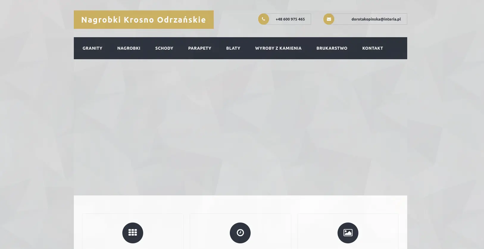 Stara strona nagrobki-krosno.pl na WordPressie